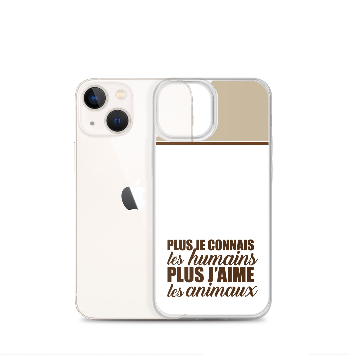 Plus je connais les humains - Marron - Coque pour iPhone®