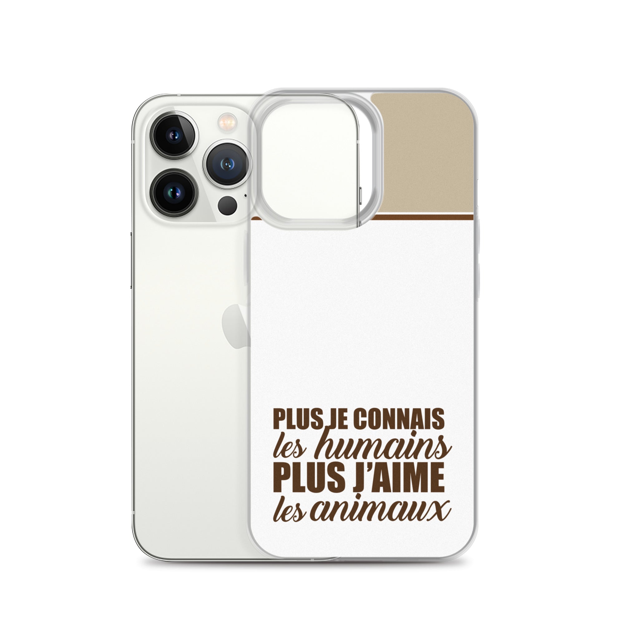 Plus je connais les humains - Marron - Coque pour iPhone®