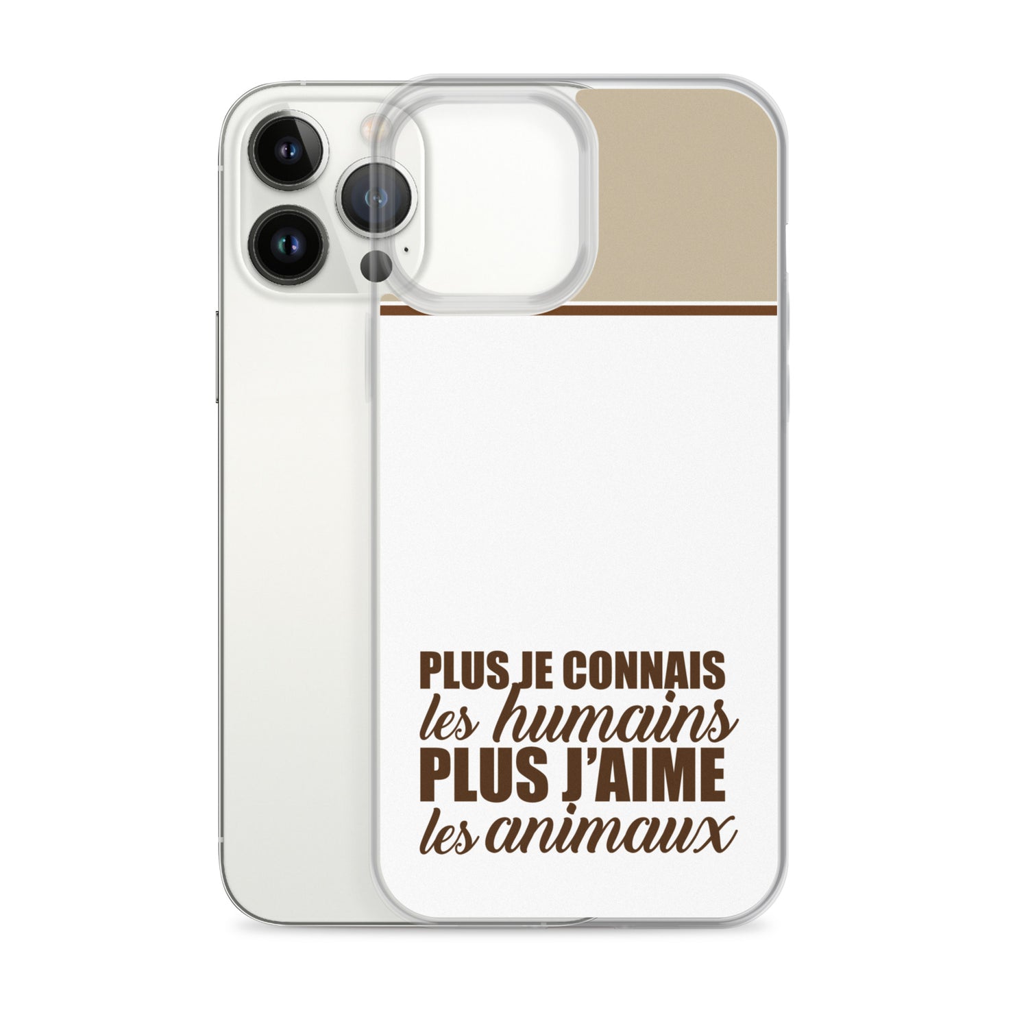 Plus je connais les humains - Marron - Coque pour iPhone®