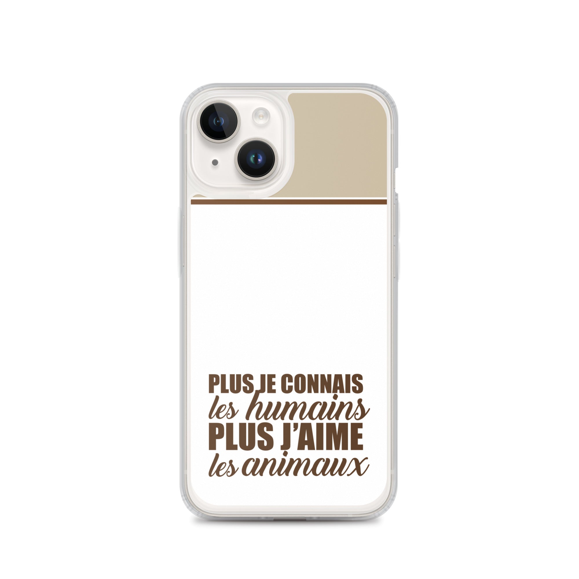 Plus je connais les humains - Marron - Coque pour iPhone®