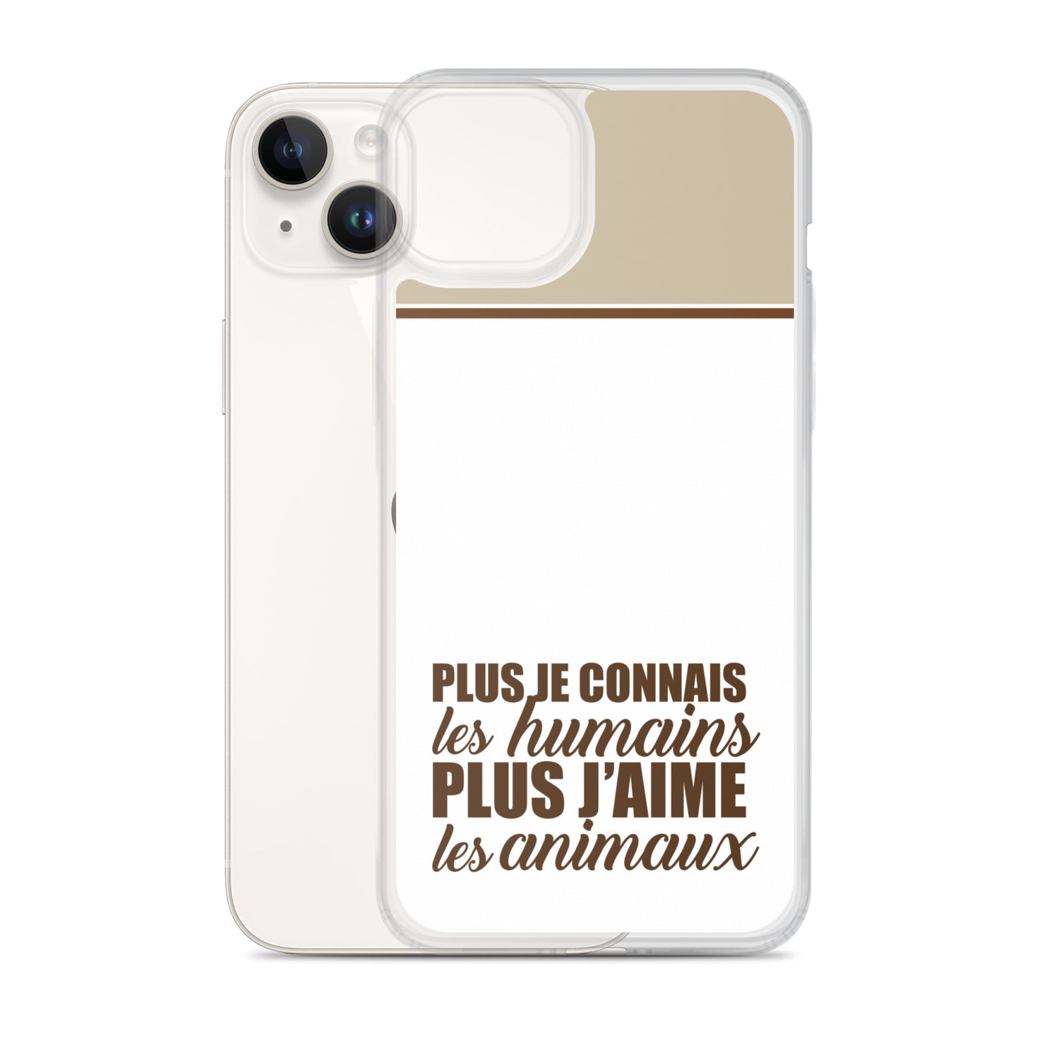 Plus je connais les humains - Marron - Coque pour iPhone®