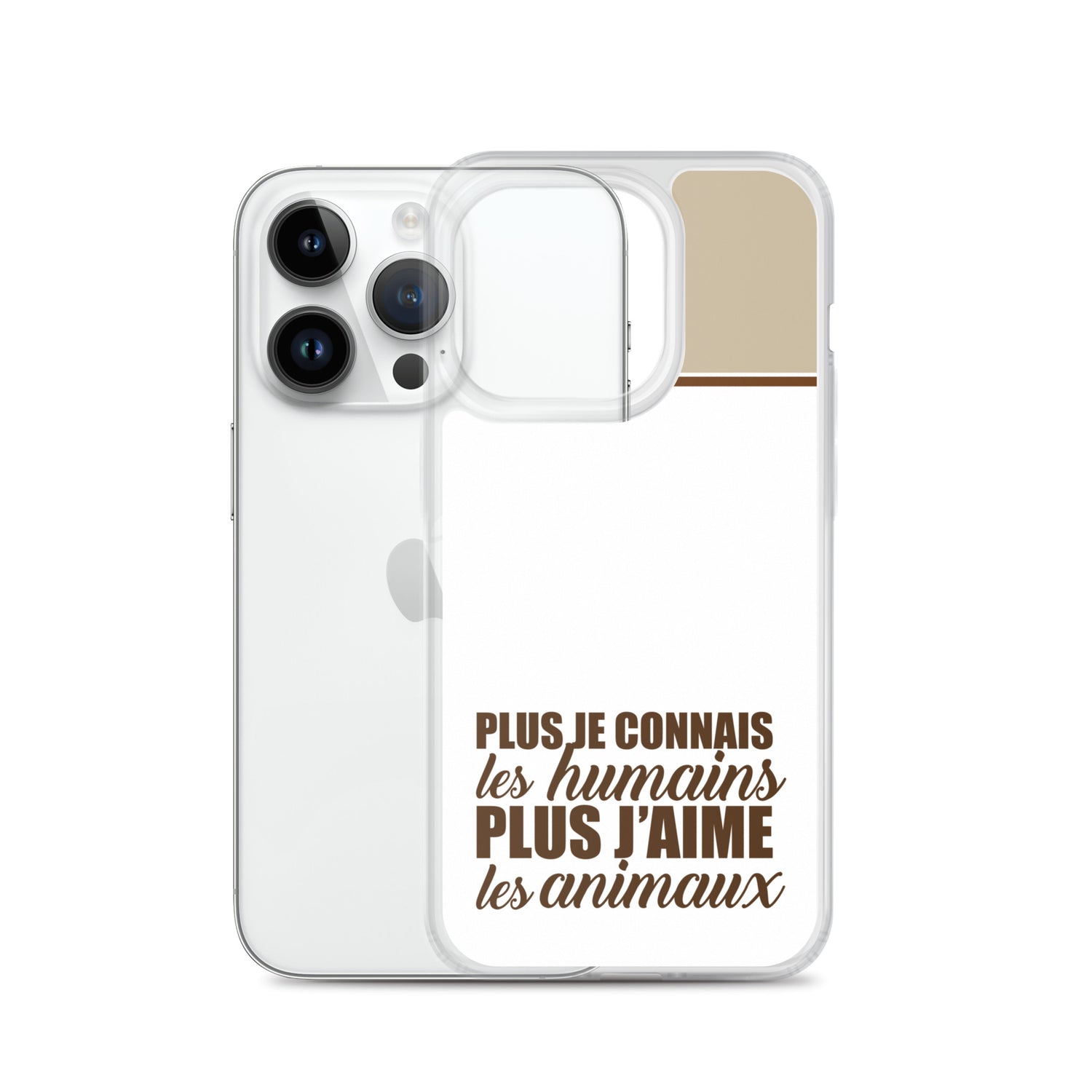 Plus je connais les humains - Marron - Coque pour iPhone®