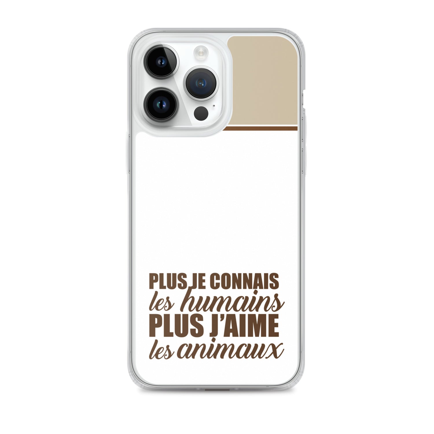 Plus je connais les humains - Marron - Coque pour iPhone®