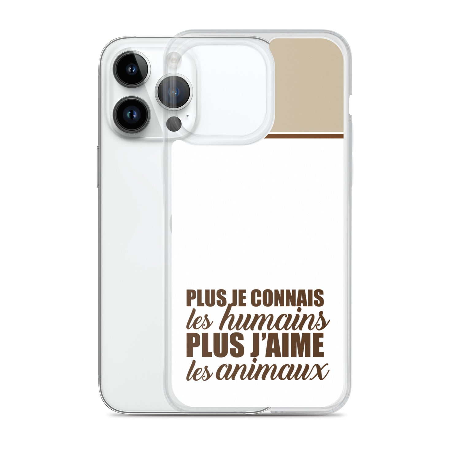 Plus je connais les humains - Marron - Coque pour iPhone®