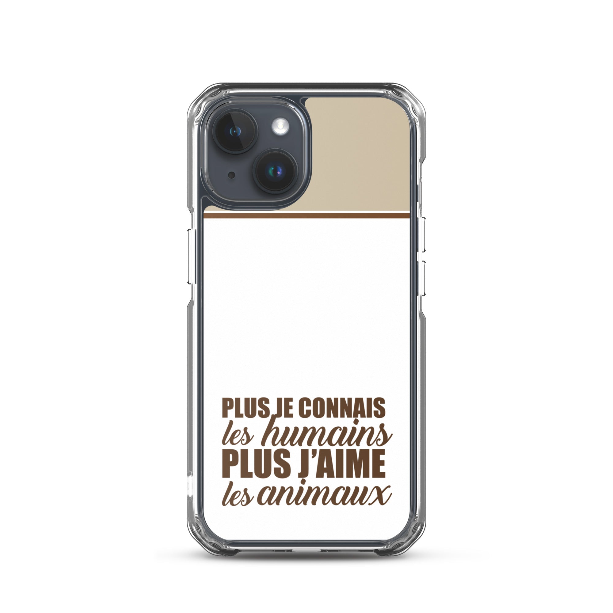 Plus je connais les humains - Marron - Coque pour iPhone®