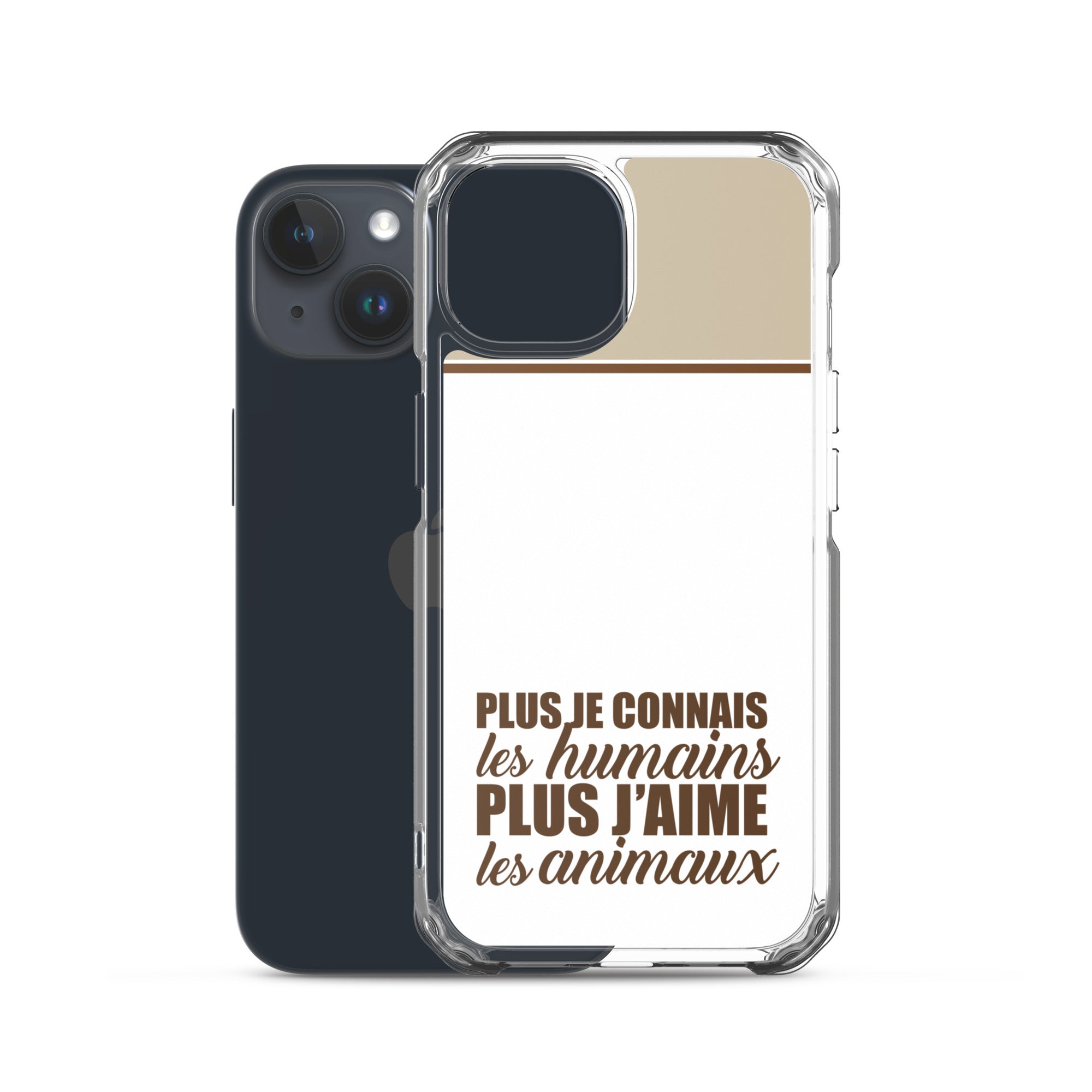 Plus je connais les humains - Marron - Coque pour iPhone®