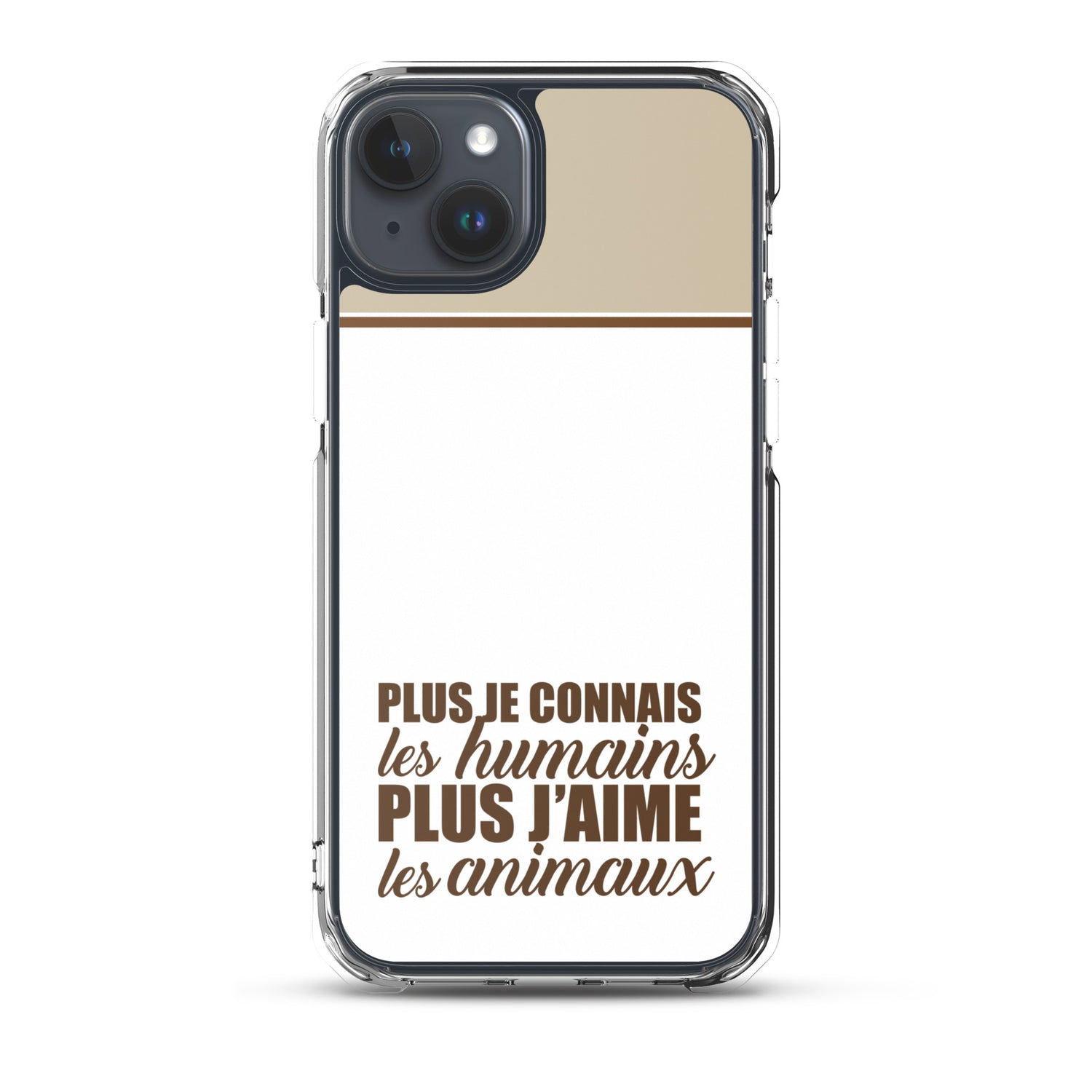 Plus je connais les humains - Marron - Coque pour iPhone®