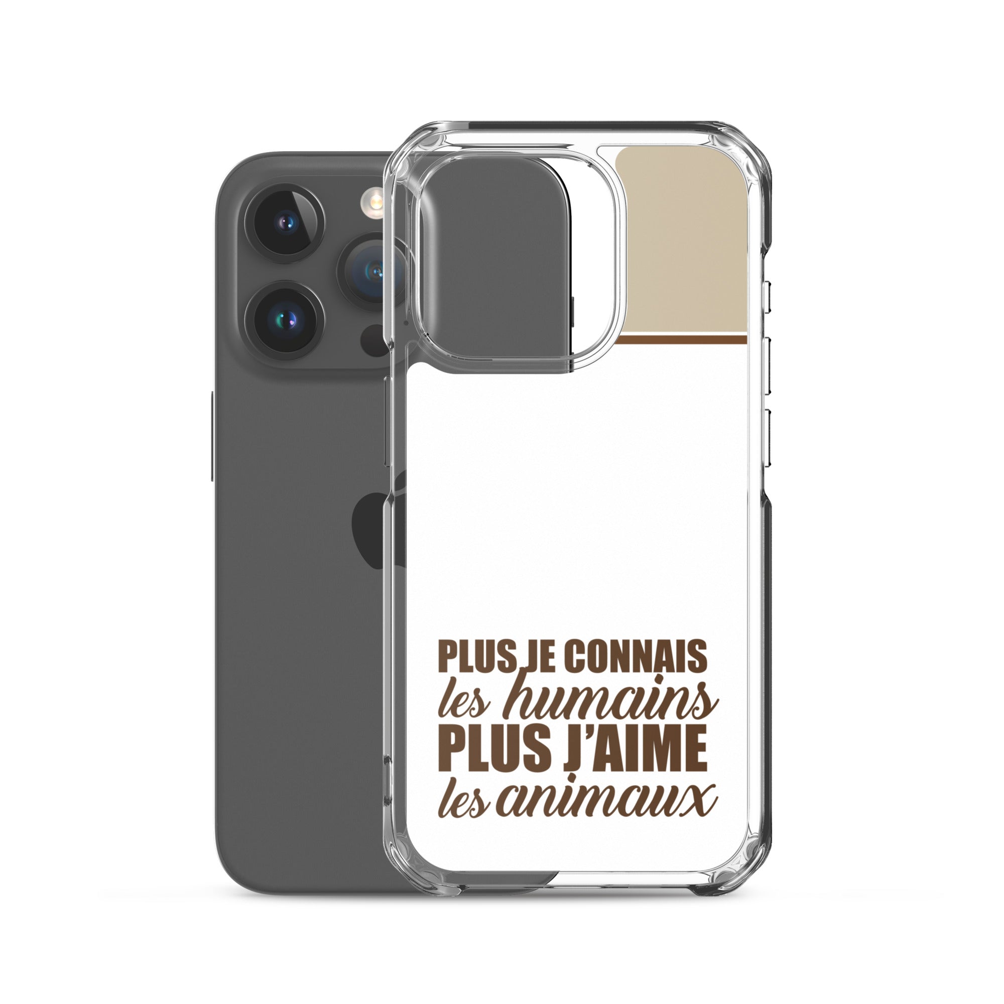 Plus je connais les humains - Marron - Coque pour iPhone®