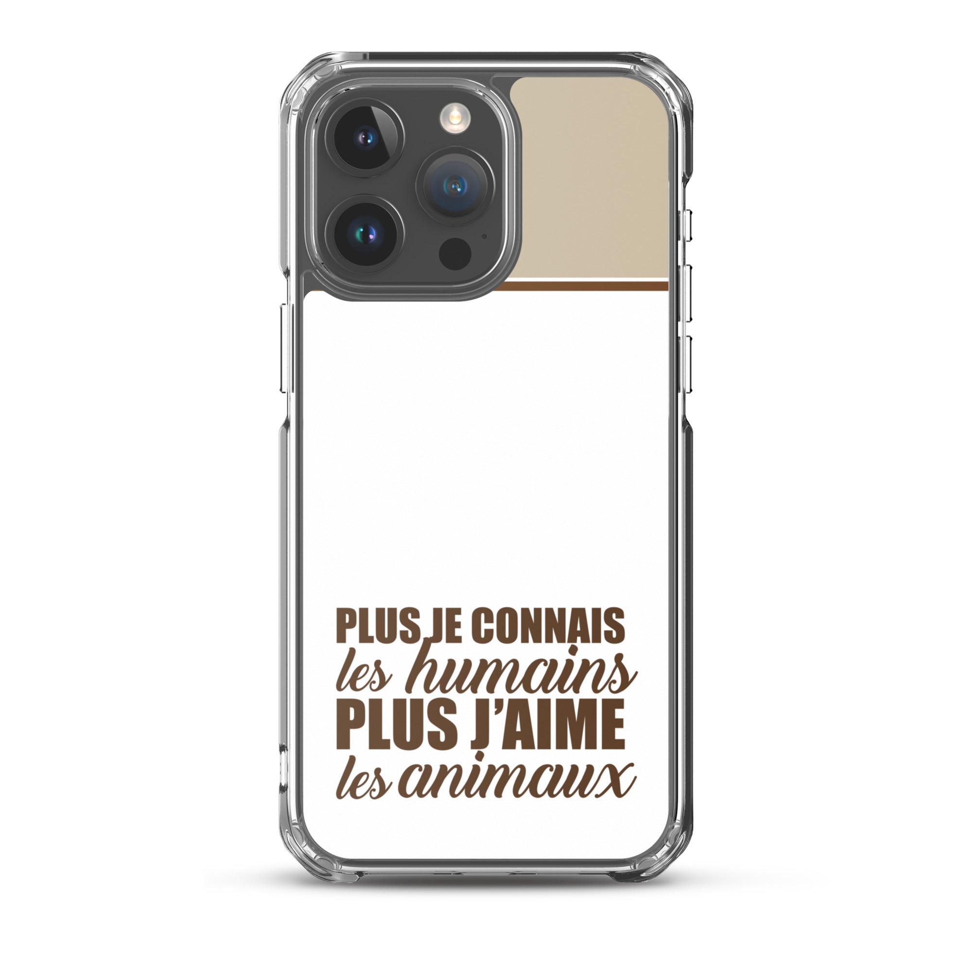 Plus je connais les humains - Marron - Coque pour iPhone®