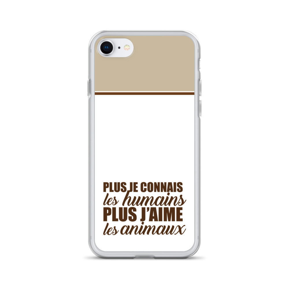 Plus je connais les humains - Marron - Coque pour iPhone®