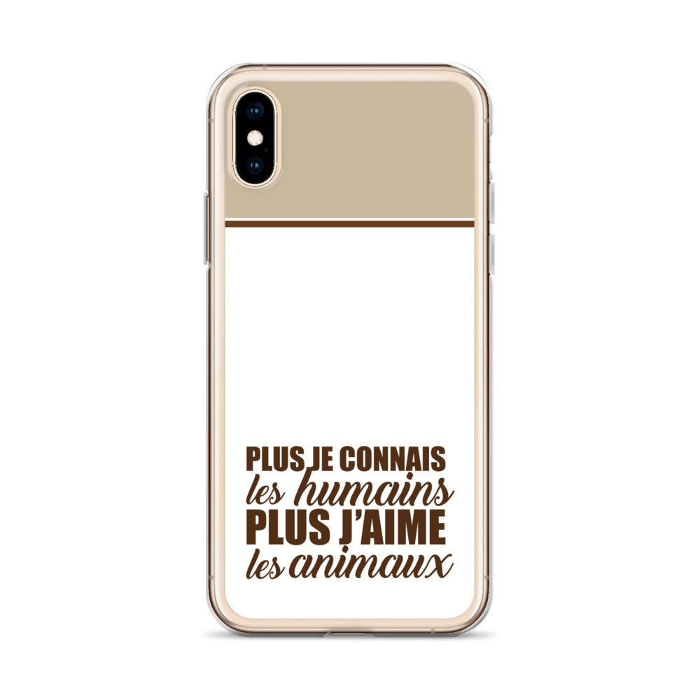 Plus je connais les humains - Marron - Coque pour iPhone®