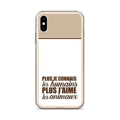 Plus je connais les humains - Marron - Coque pour iPhone®