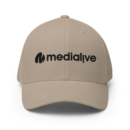 Logo Medialive - Casquette Structurée en Sergé - Brodée