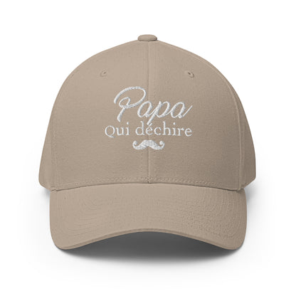 Papa qui déchire - Casquette Structurée en Sergé - Brodée