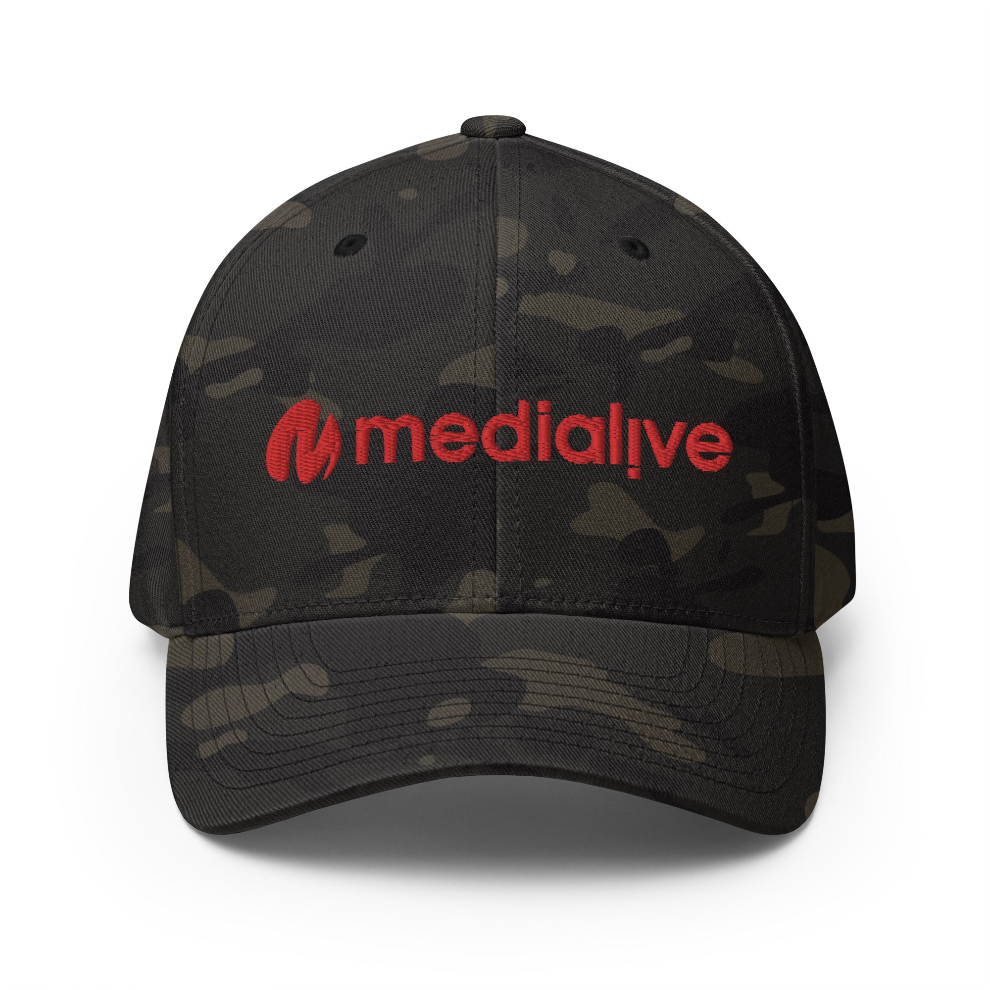 Logo Medialive - Casquette Structurée en Sergé - Brodée