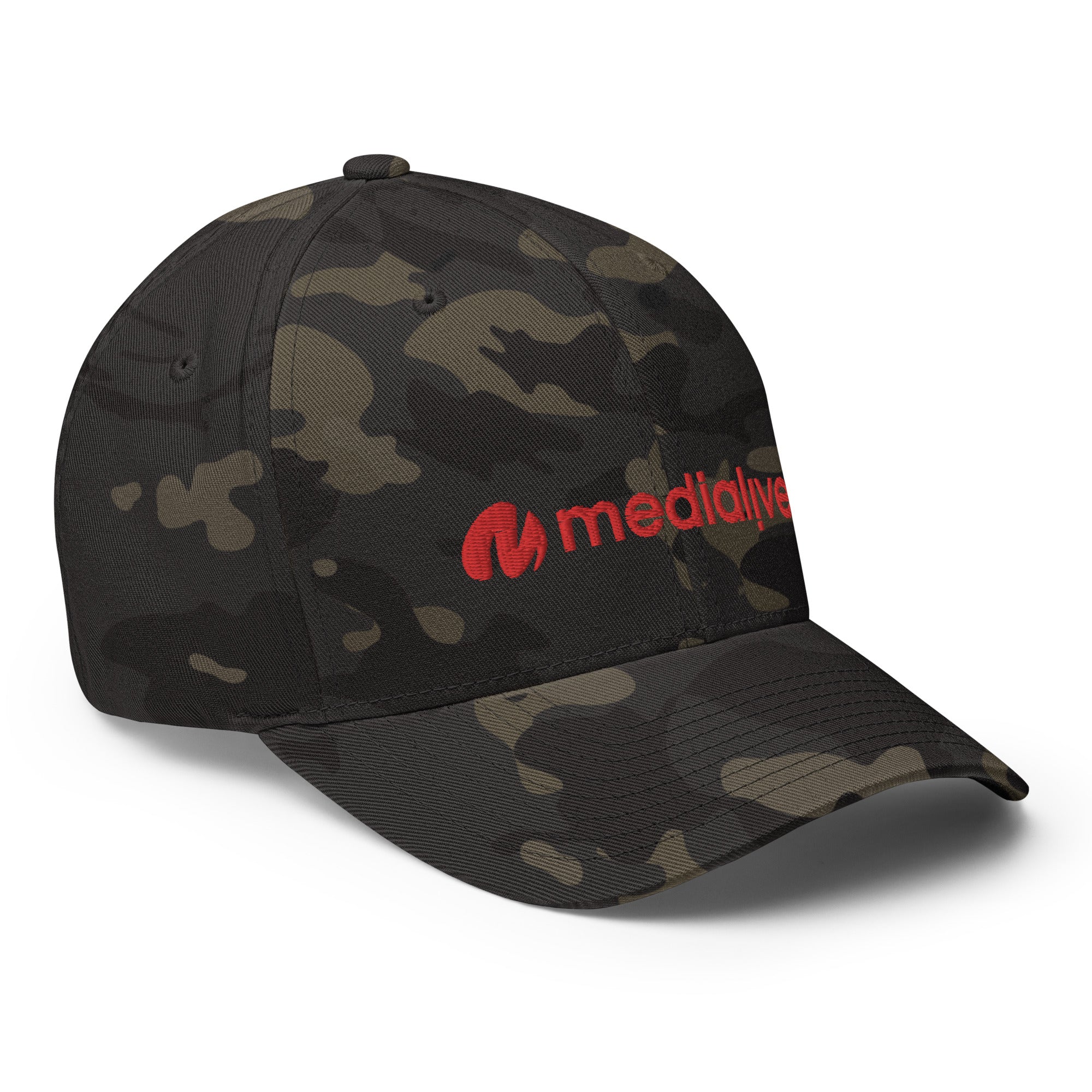 Logo Medialive - Casquette Structurée en Sergé - Brodée