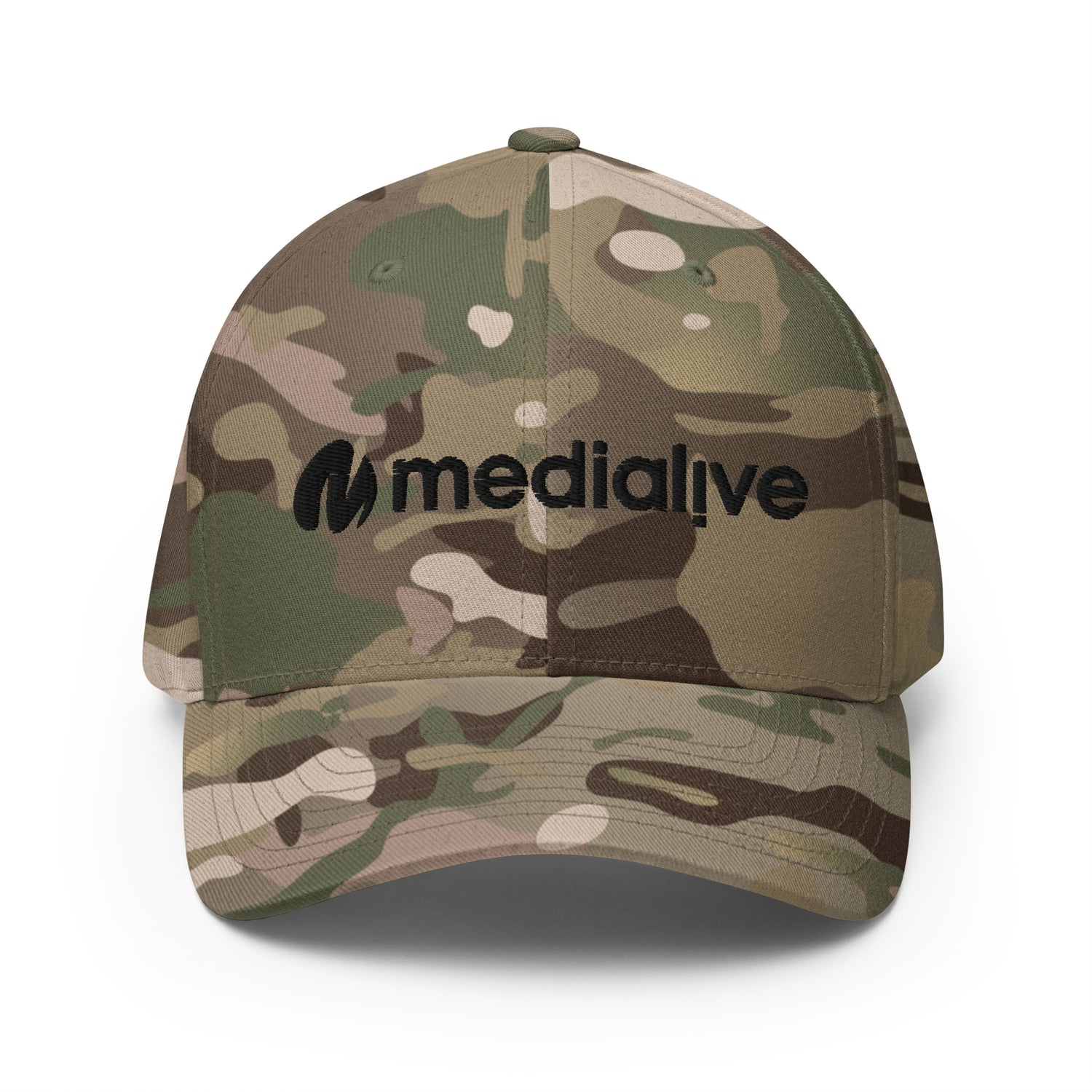 Logo Medialive - Casquette Structurée en Sergé - Brodée