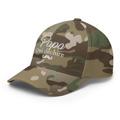 Papa qui déchire - Casquette Structurée en Sergé - Brodée