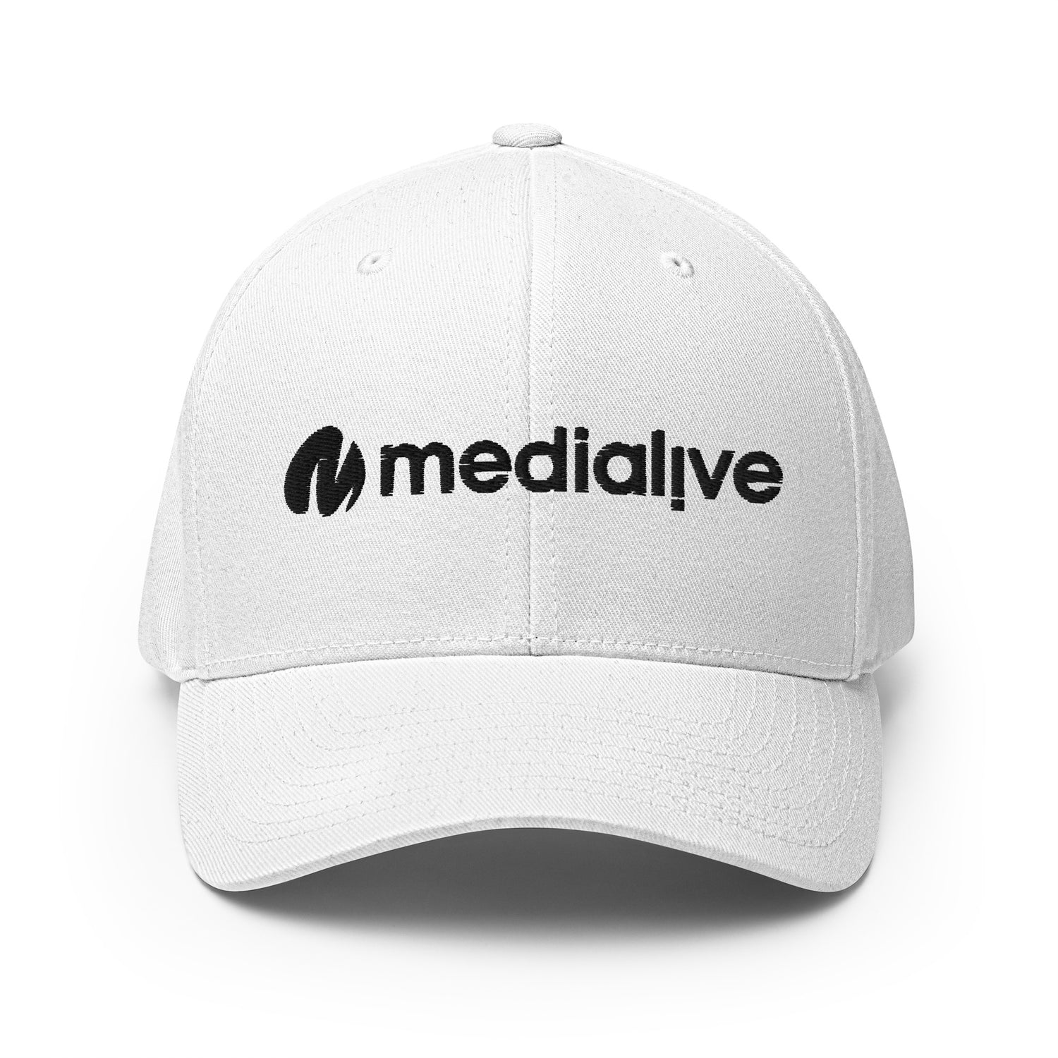 Logo Medialive - Casquette Structurée en Sergé - Brodée