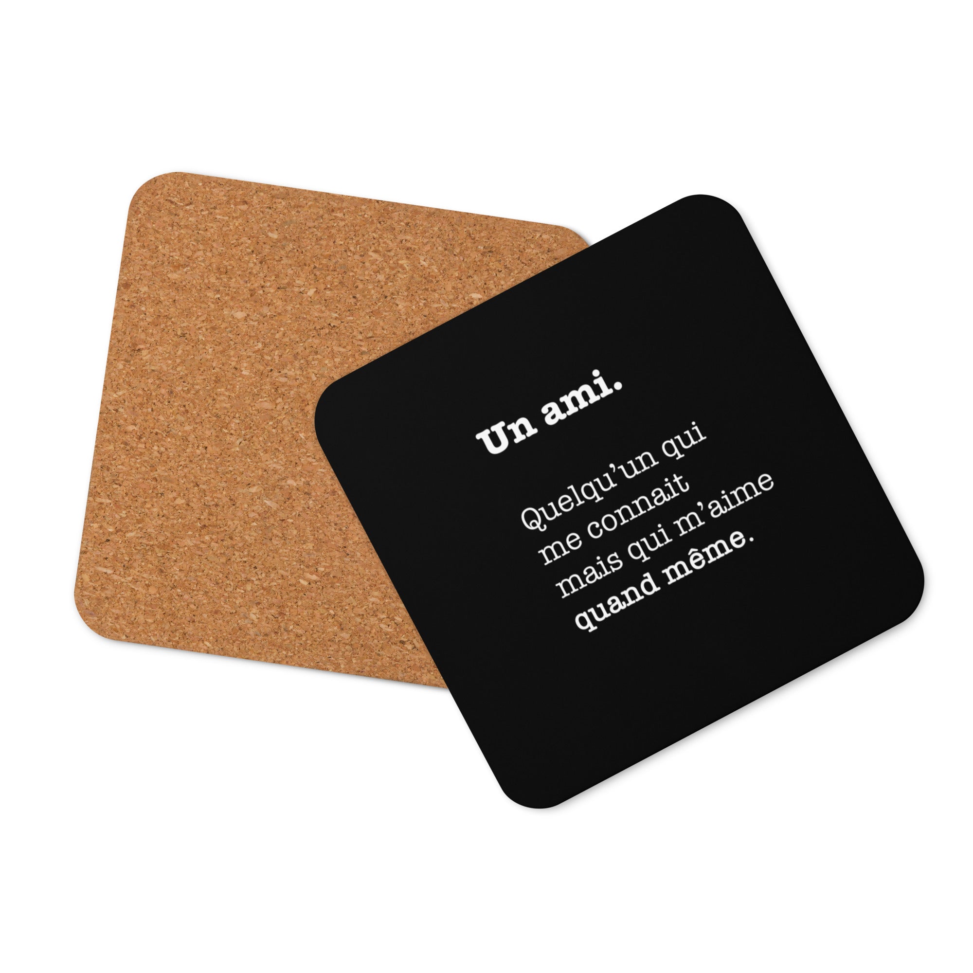Ami - Définition - Sous-verres en liège