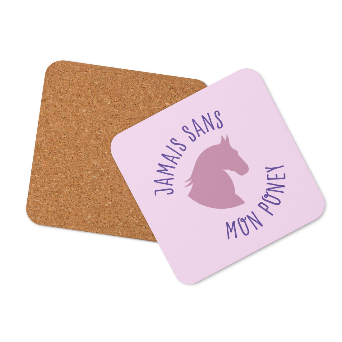 Jamais sans mon poney - Sous-verres en liège