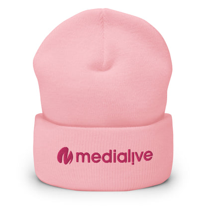 Logo Medialive - Bonnet à Revers - Brodé