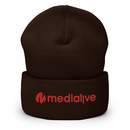 Logo Medialive - Bonnet à Revers - Brodé