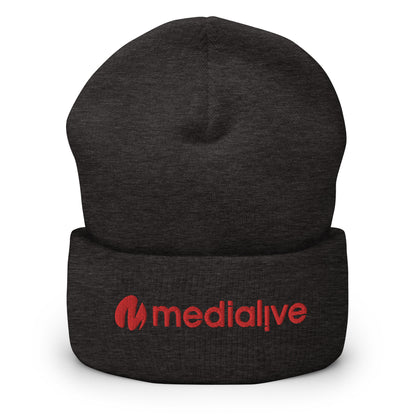 Logo Medialive - Bonnet à Revers - Brodé