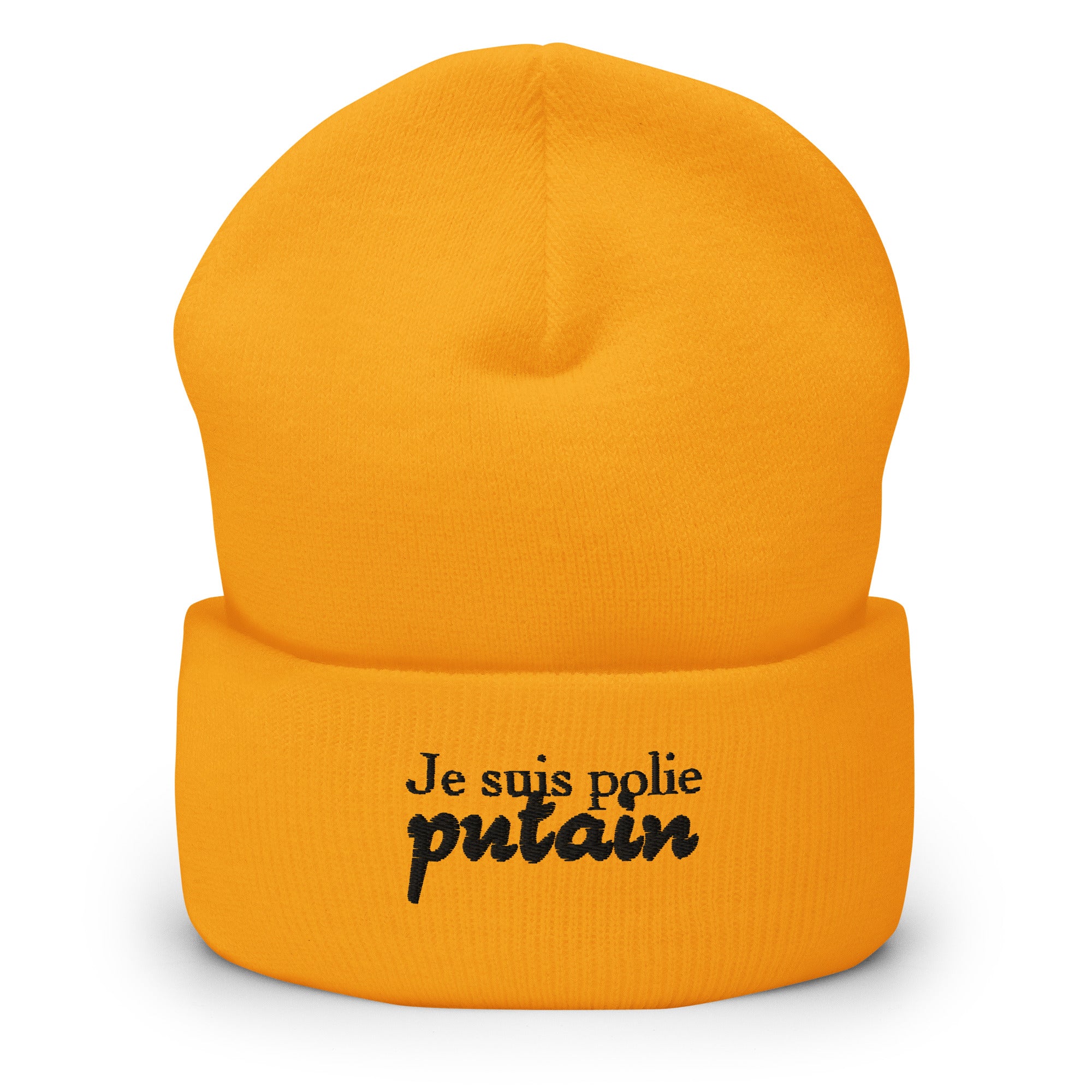 Je suis polie putain - Bonnet à Revers - Brodé