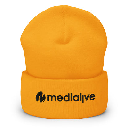 Logo Medialive - Bonnet à Revers - Brodé