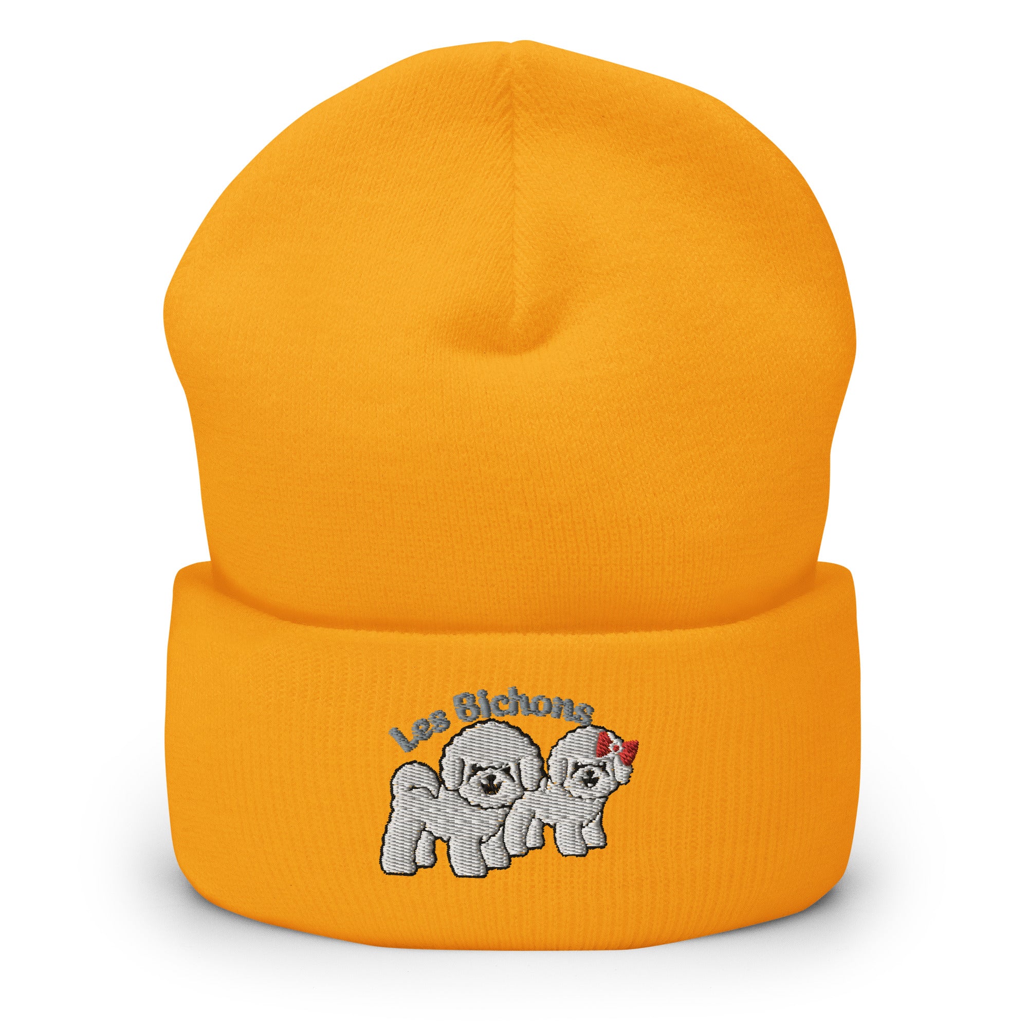 Les Bichons - Bonnet à Revers brodé