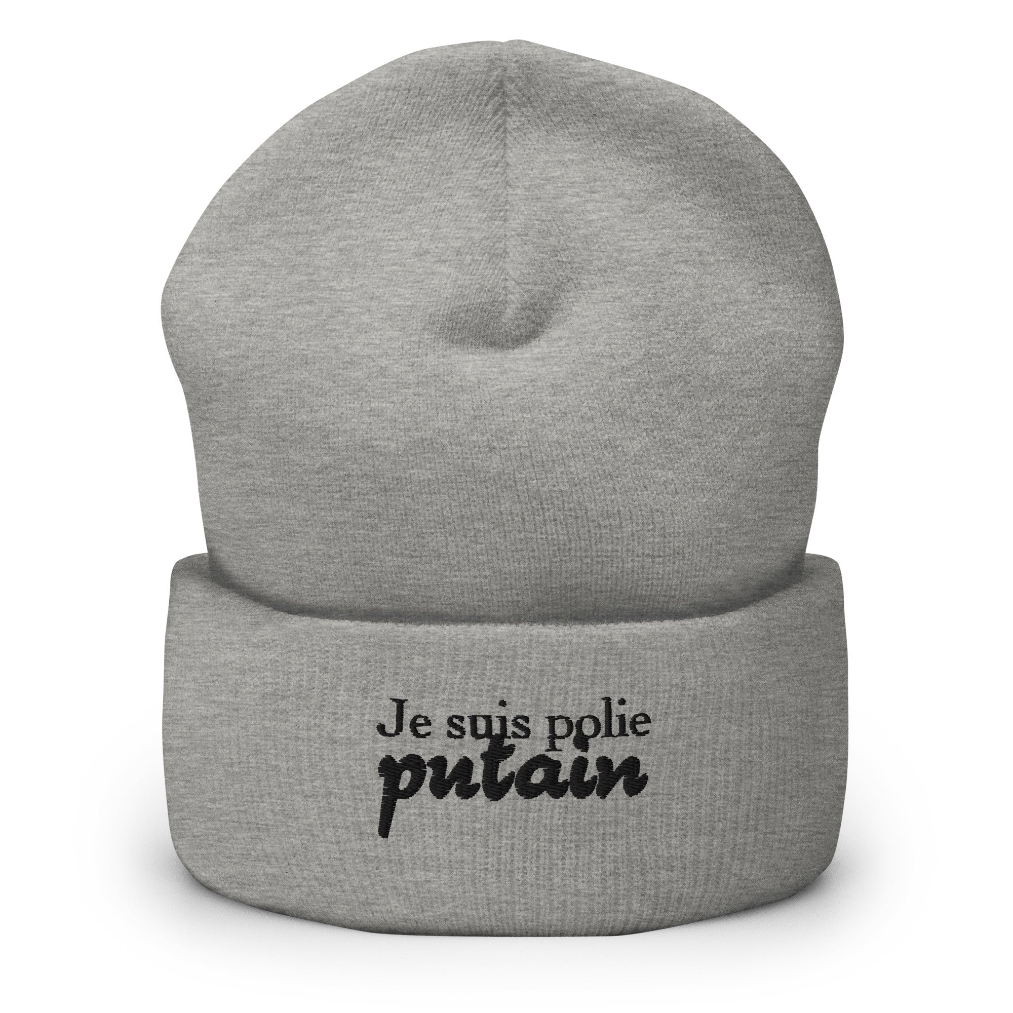 Je suis polie putain - Bonnet à Revers - Brodé
