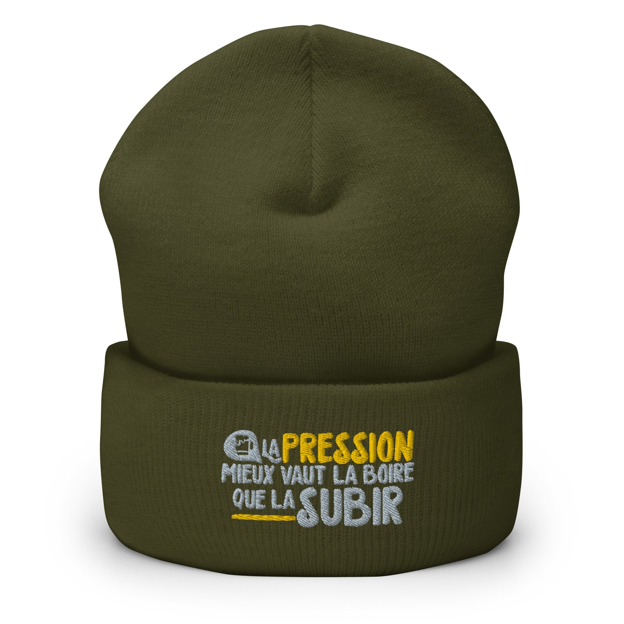 La pression mieux vaut la boire - Bonnet à Revers - Brodé