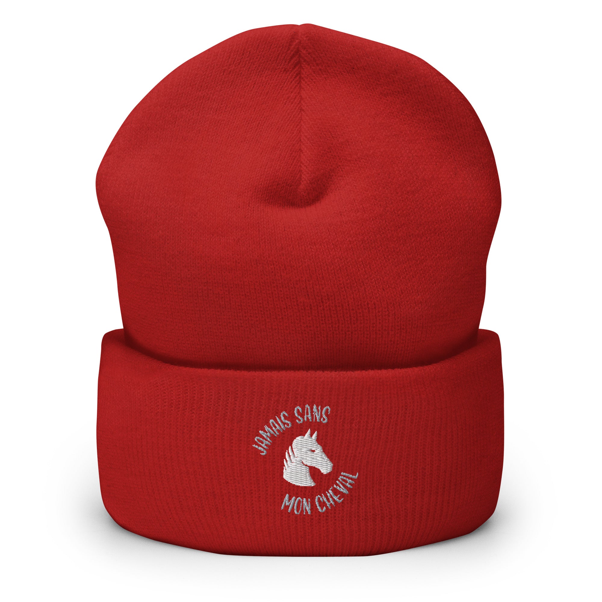 Jamais sans mon cheval - Bonnet à Revers - Brodé