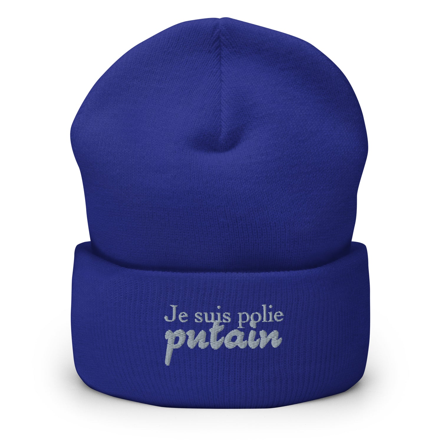 Je suis polie putain - Bonnet à Revers - Brodé
