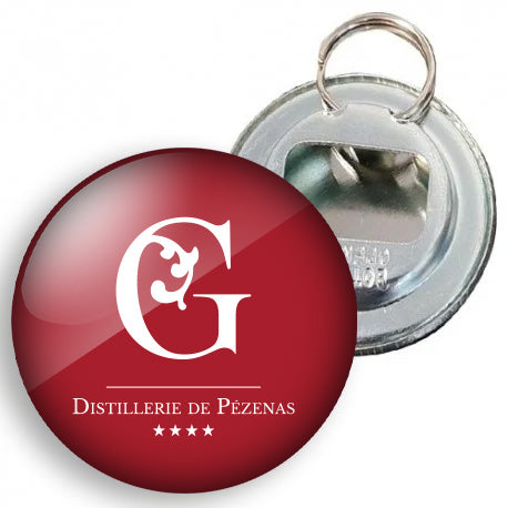 Distillerie Garigae - Porte Clé Décapsuleurs 56mm - Soft Touch