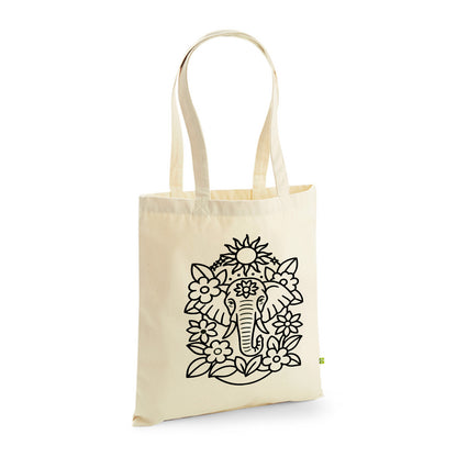 Elephant - Ma Carpette - Tote Bag en coton bio à piquer