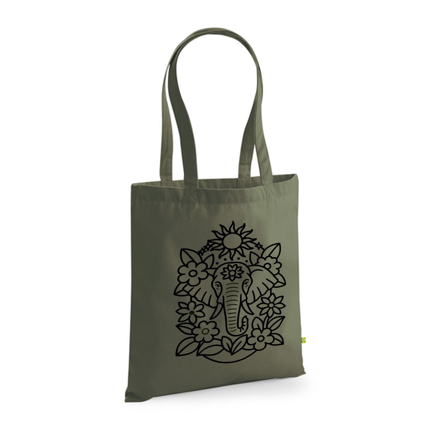 Elephant - Ma Carpette - Tote Bag en coton bio à piquer