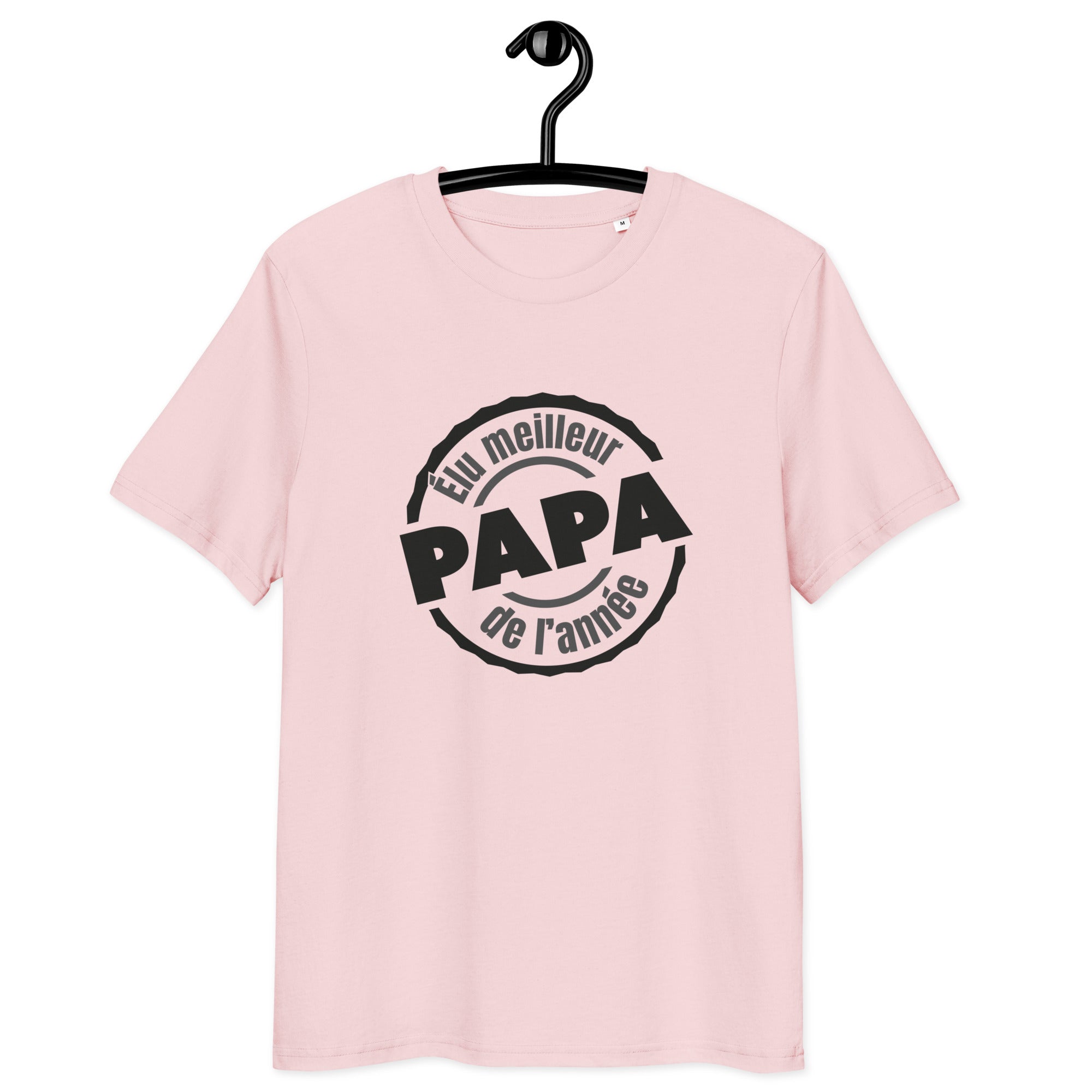 elu-meilleur-papa-tshirt-coton-bio-cadeau-pere-cadeau-famille-rose