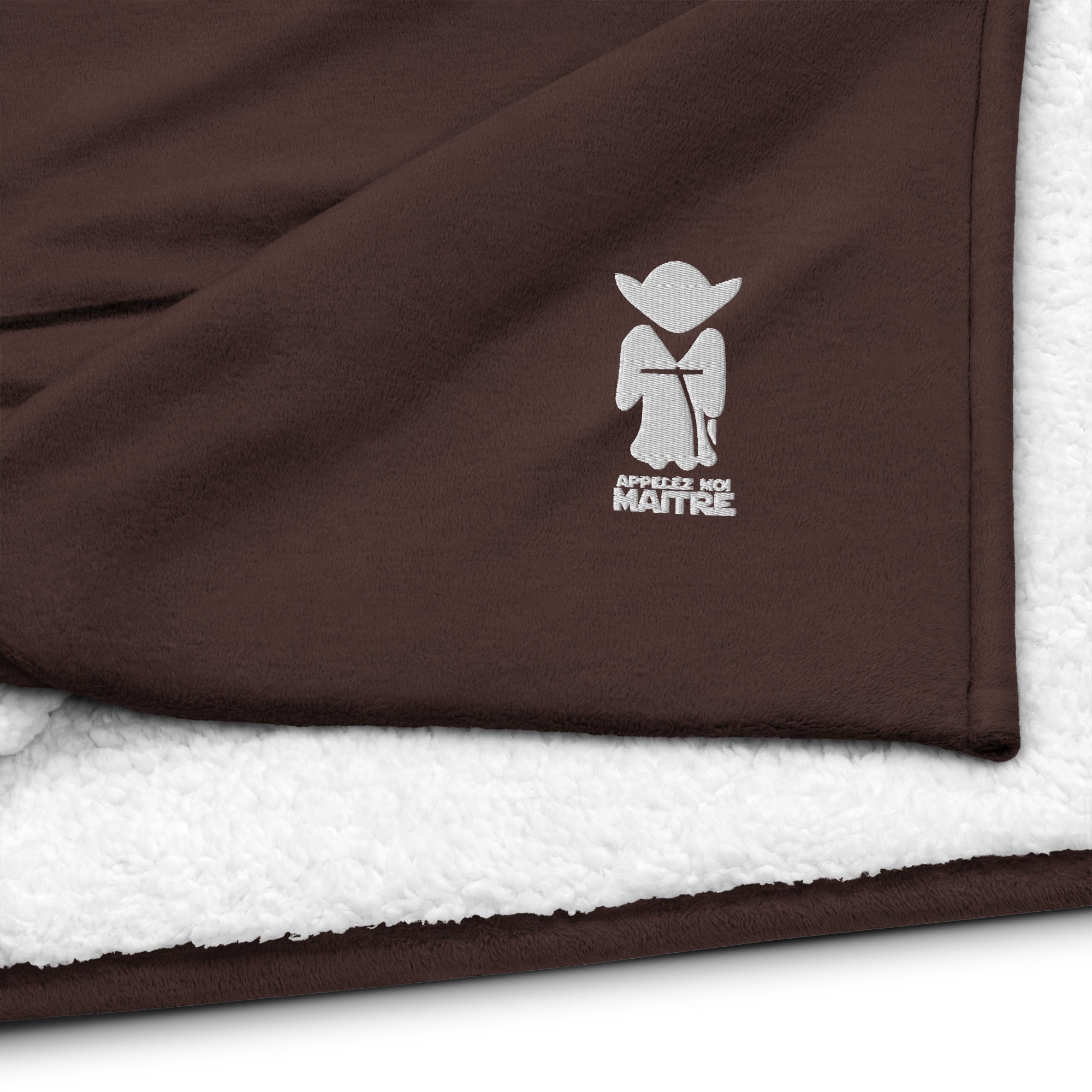 Appelez moi maitre - Couverture sherpa Premium - Brodée