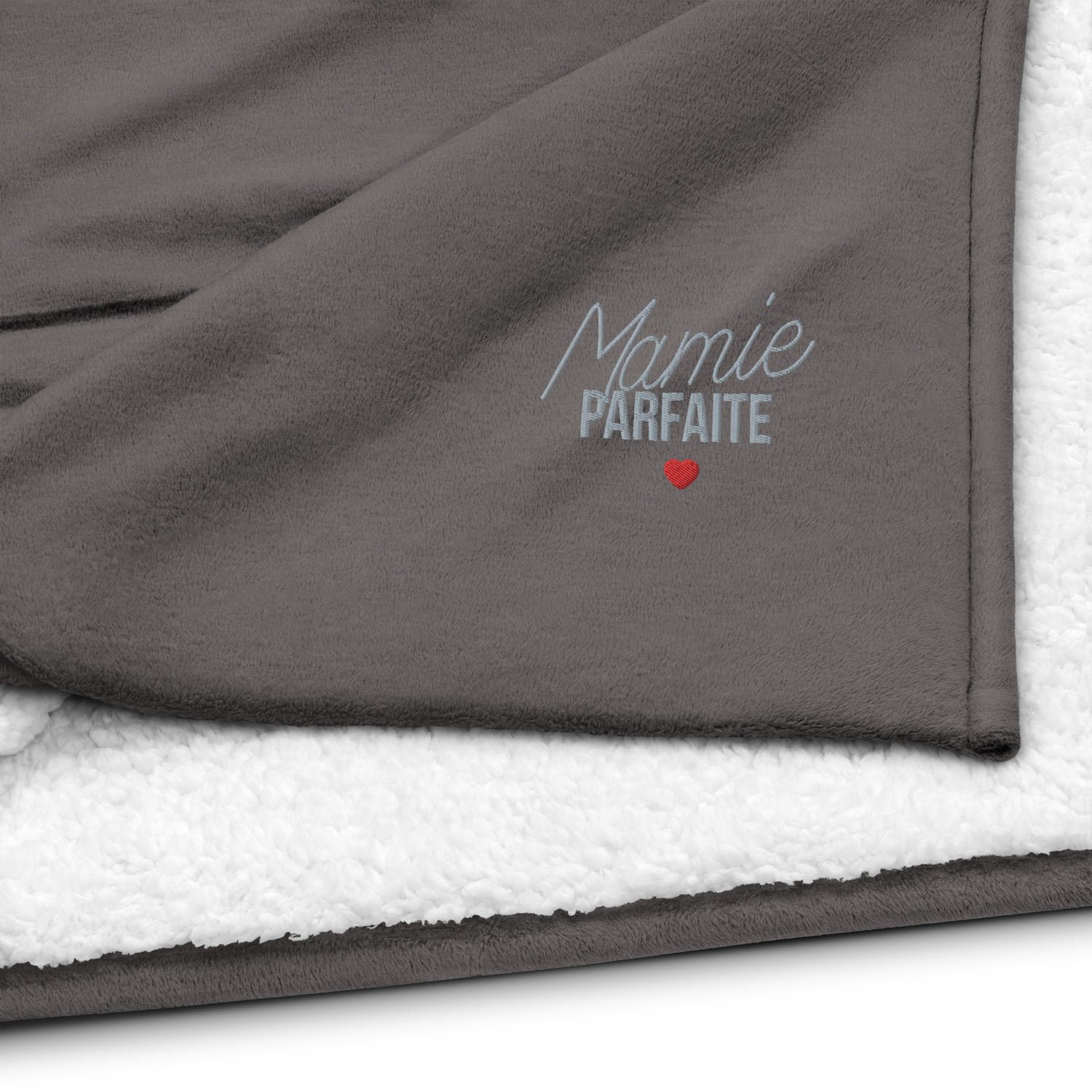 Mamie parfaite - Couverture sherpa Premium  - Brodée
