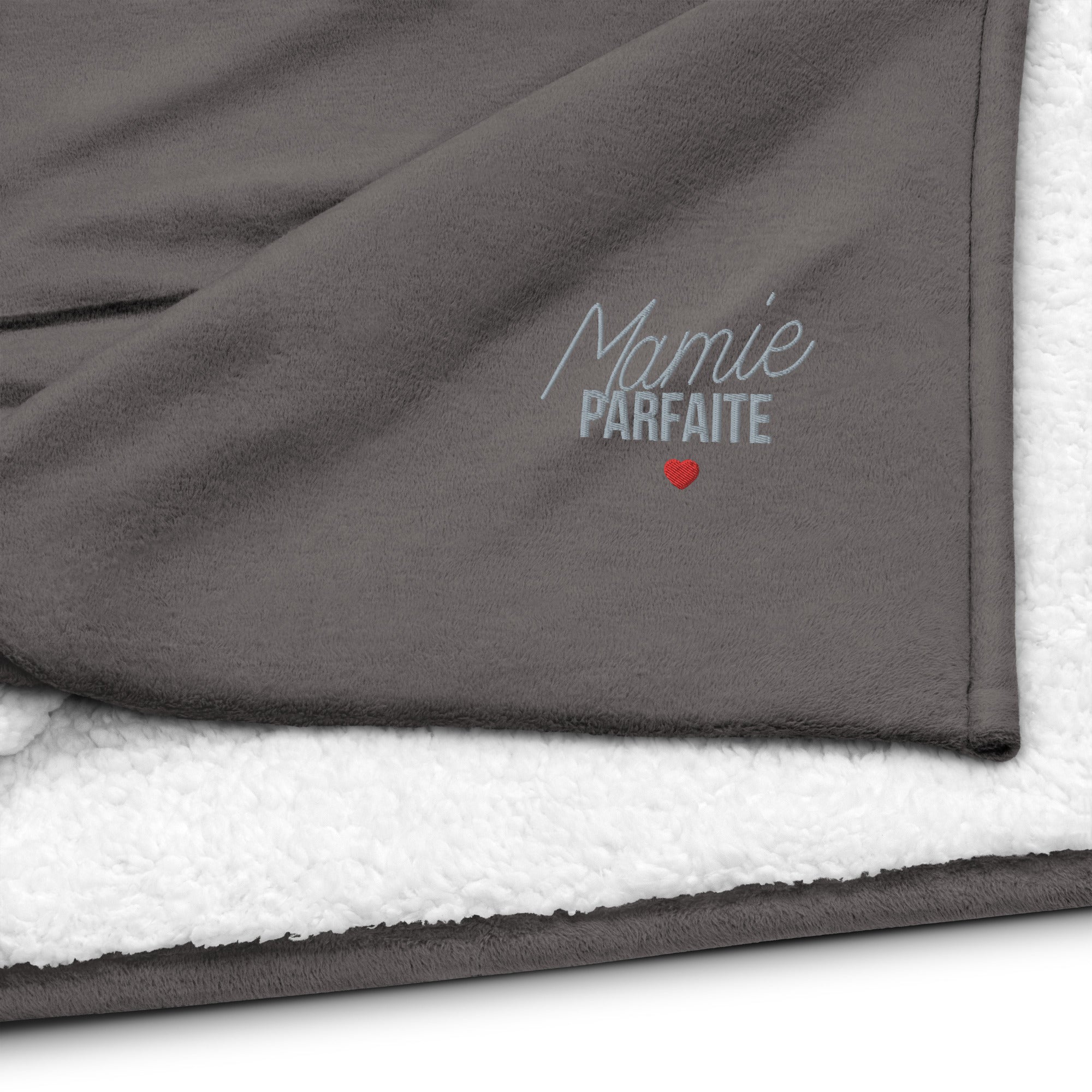 Mamie parfaite - Couverture sherpa Premium  - Brodée