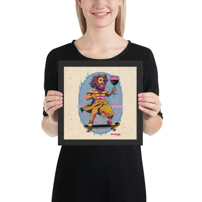 Hop Hop Hop - DVS - Bacchus Rider - Affiche Encadrée