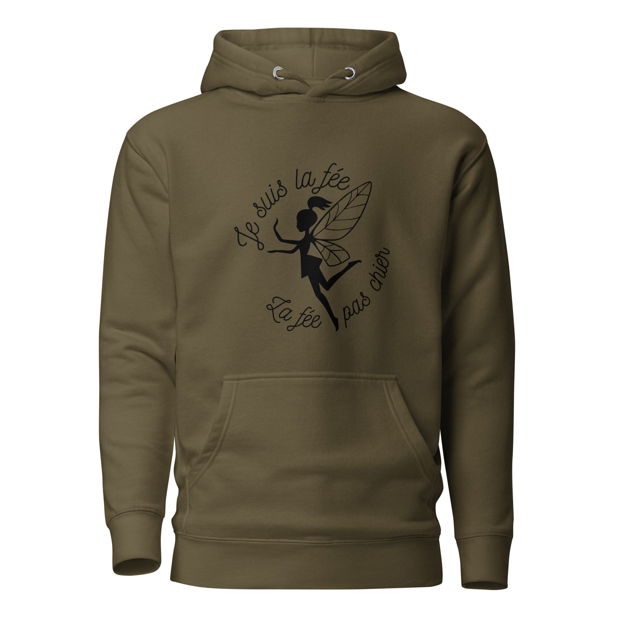 fee-pas-chier-sweat-capuche-personnalise-kaki-noir