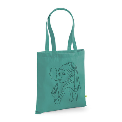 Fille à la vapote - Ma Carpette - Tote Bag en coton bio à piquer