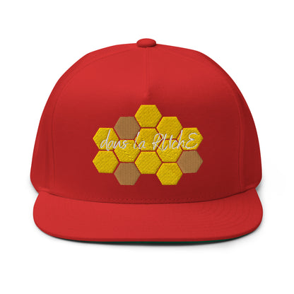 Dans la ruche - Casquette à Visière Plate - Brodée