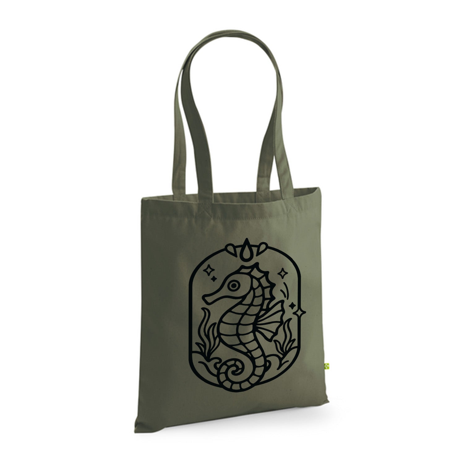 Hippocampe - Ma Carpette - Tote Bag en coton bio à piquer