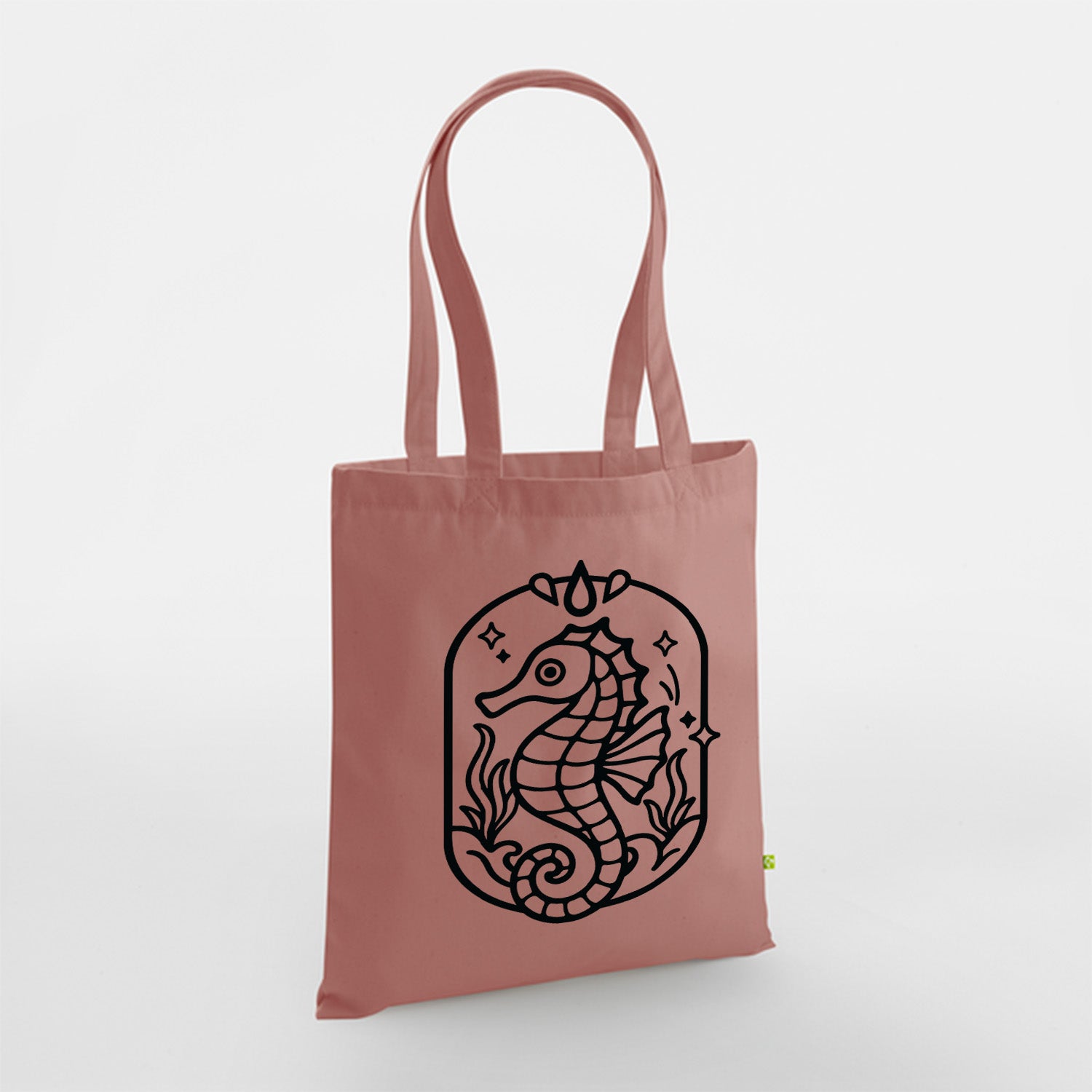 Hippocampe - Ma Carpette - Tote Bag en coton bio à piquer