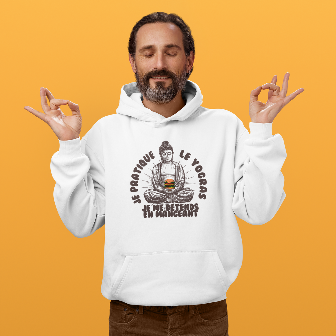 Je pratique le yogras -Sweat à Capuche Unisexe