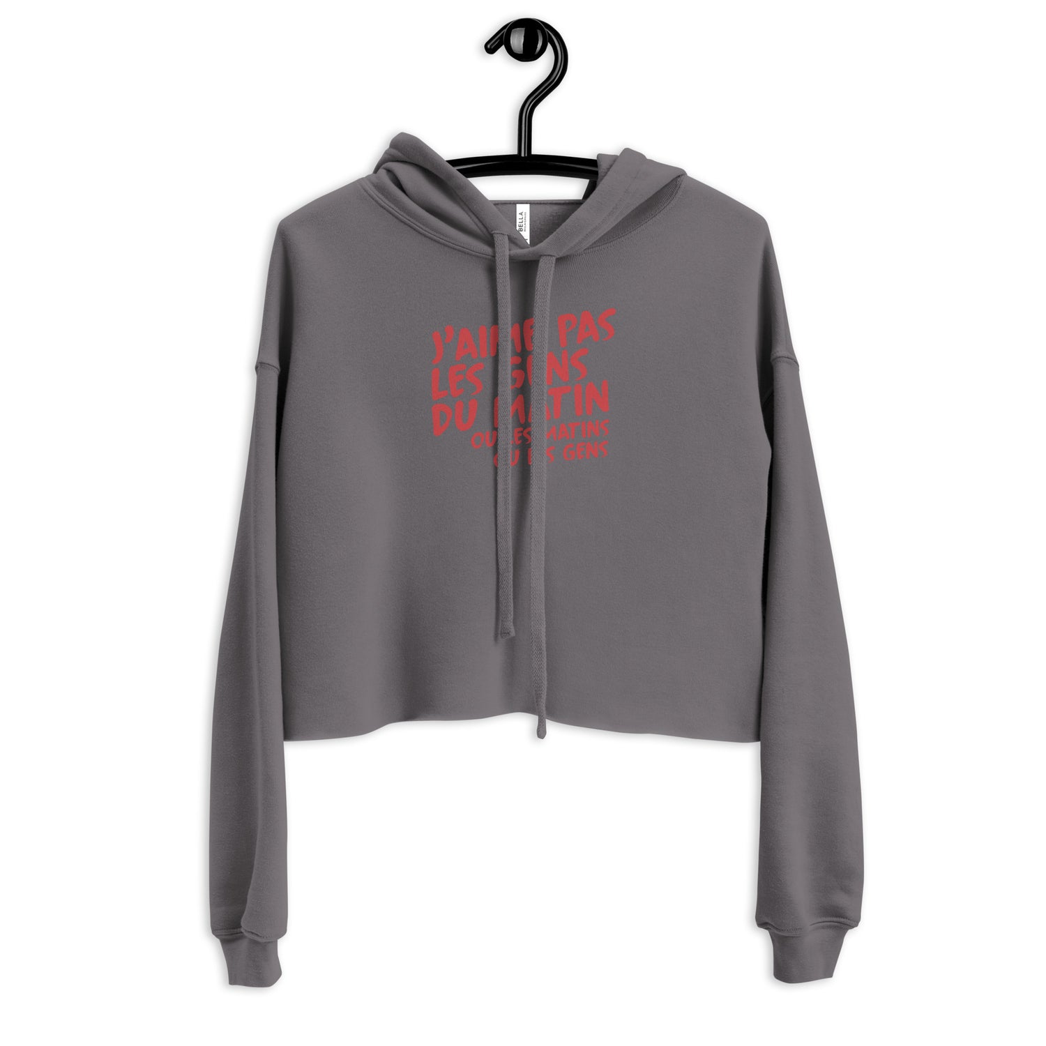 jaime-pas-les-gens-du-matin-crop-top-sweat-capuche-gris-rouge
